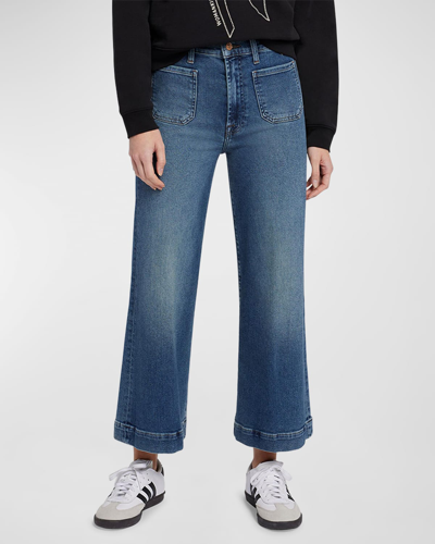 Shop 7 For All Mankind Ultra High Rise Cropped Jo Jeans In Sea Level