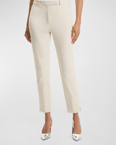 Shop Theory Bistretch High-waist Tapered Crop Pants In New Sand
