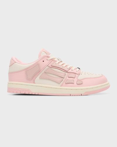 Shop Amiri Skel Bicolor Low-top Sneakers In 651 Pink