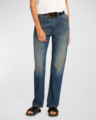 Shop Current Elliott The Cody Straight Jeans In Harvey