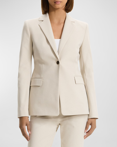 Shop Theory Bistretch Sculpted Blazer In New Sand
