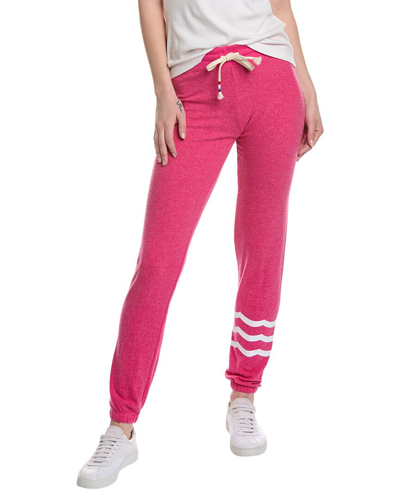 Shop Sol Angeles Waves Hacci Slim Jogger In Pink