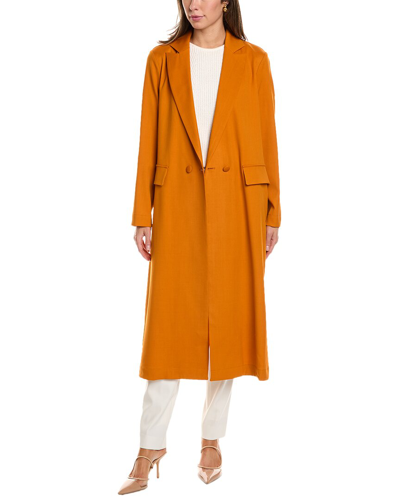 Shop Oscar De La Renta Gabardine Wool-blend Coat