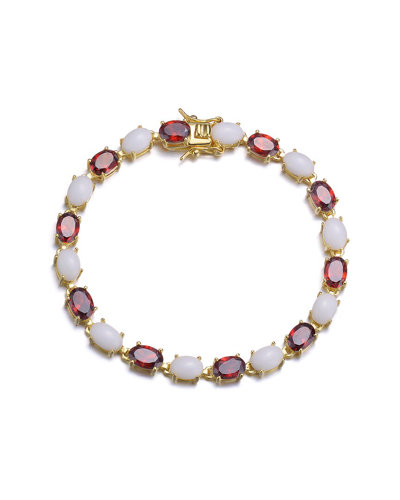 Genevive 14k Plated Cz Tennis Bracelet