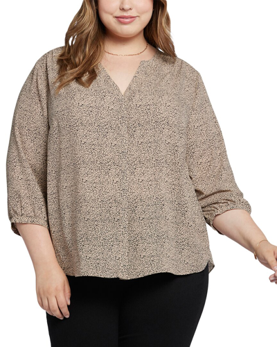 Shop Nydj Plus Pintuck  Blouse