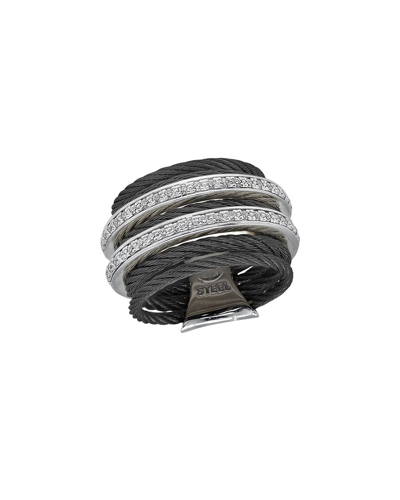 Shop Alor Noir 18k 0.38 Ct. Tw. Diamond Cable Ring