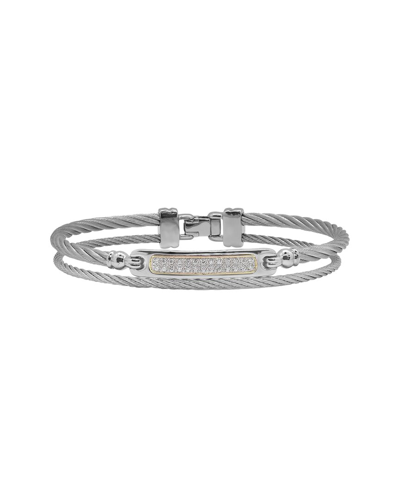 Shop Alor Classique 18k 0.13 Ct. Tw. Diamond Cable Bangle Bracelet