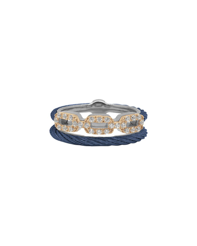 Shop Alor Classique 18k Rose Gold 0.22 Ct. Tw. Diamond Cable Ring