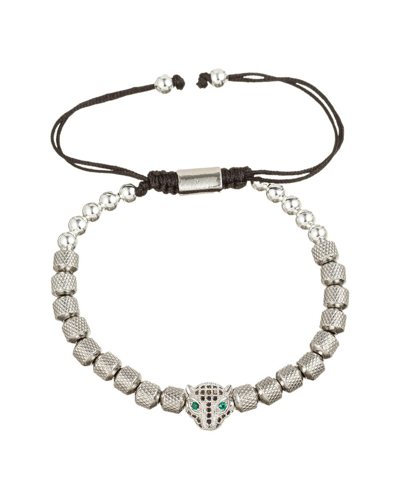 Shop Eye Candy La Titanium Cz Leopard Adjustable Bracelet