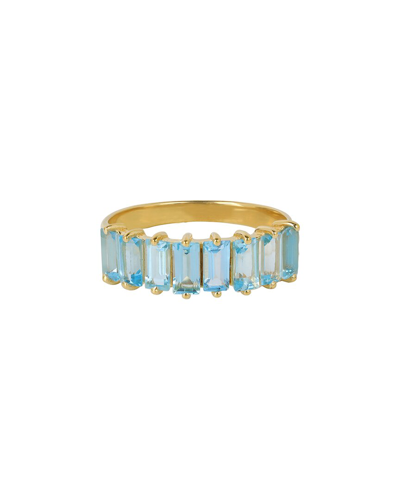 Shop Tiramisu Gold Over Silver 2.08 Ct. Tw. Swiss Blue Topaz Ring