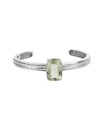 Shop Tiramisu Silver 12.50 Ct. Tw. Green Amethyst Bracelet