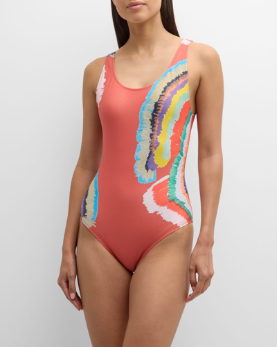 Shop Rianna + Nina Paradisos Swim Suit In Psaraki Coral