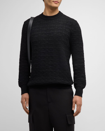 Shop Givenchy Men's 4g Knit Sweater In Black