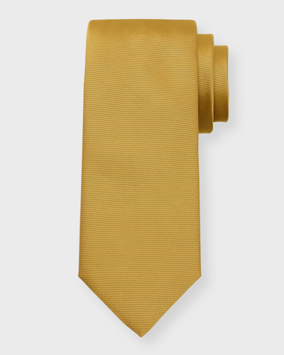 Shop Canali Men's Silk Floral-print Tie In Gold
