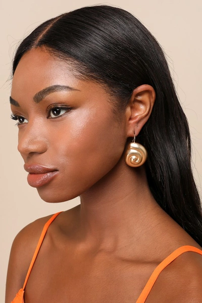 Shop Casa Clara Saved By The Shell Gold Shell Statement Earrings