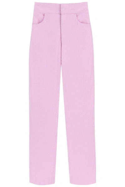 Shop Giuseppe Di Morabito Wide Leg Pants With Crystals In Pink