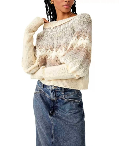 Shop Free People Home For The Holidays Sweater In Neutral Combo In Multi