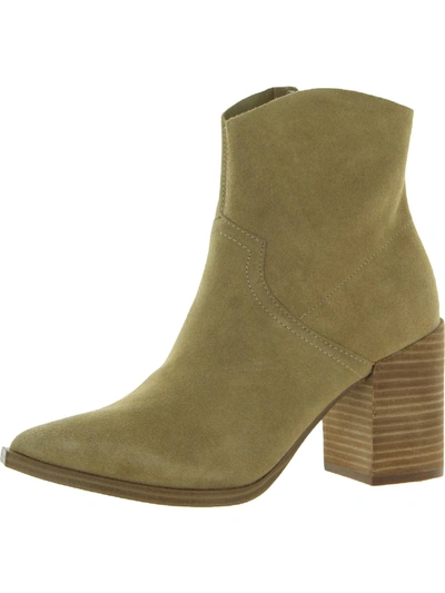 Shop Steve Madden Cate Womens Pointed Toe Booties Ankle Boots In Beige