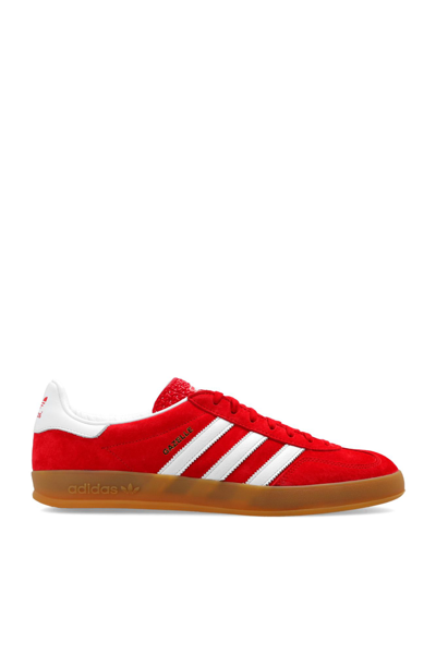 Shop Adidas Originals Gazelle Indoor Sneakers In Scarle/ftwwht/scarle