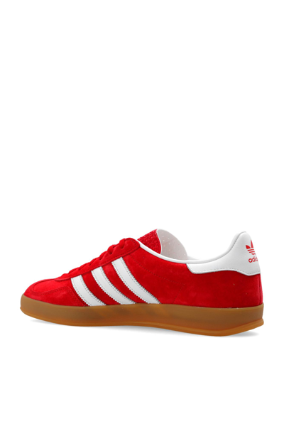 Shop Adidas Originals Gazelle Indoor Sneakers In Scarle/ftwwht/scarle
