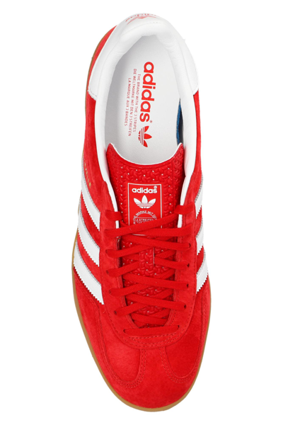 Shop Adidas Originals Gazelle Indoor Sneakers In Scarle/ftwwht/scarle