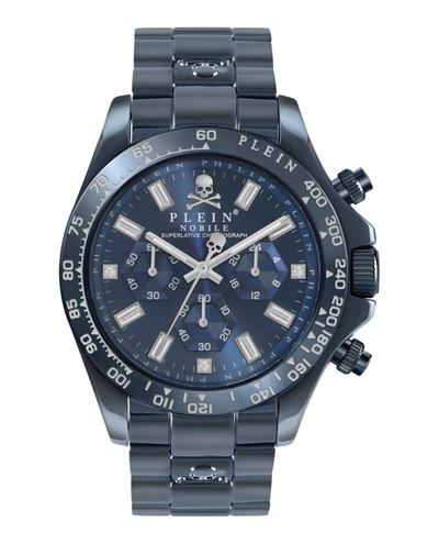Shop Philipp Plein Nobile Chronograph Watch In Blue