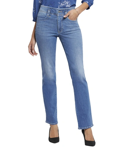 Shop Nydj Marilyn Fairmont High-rise Straight Leg Jean In Blue