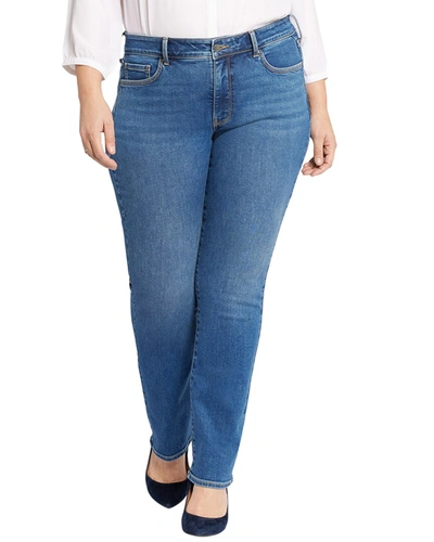 Shop Nydj Plus Marilyn Rockford Straight Leg Jean In Blue