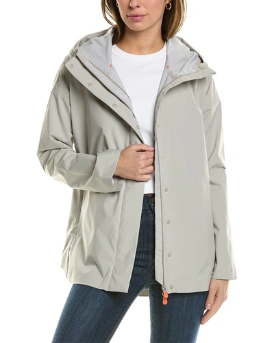Shop Save The Duck Miley Short Rain Jacket In Grey