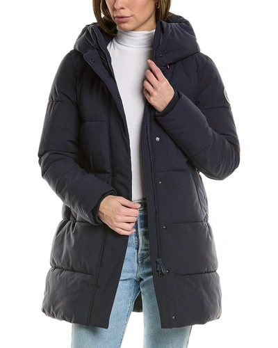 Shop Save The Duck Bethany Medium Coat In Blue