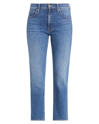 Shop Mother Women's The Mid Rise Rider Ankle Jeans In Mid Blue