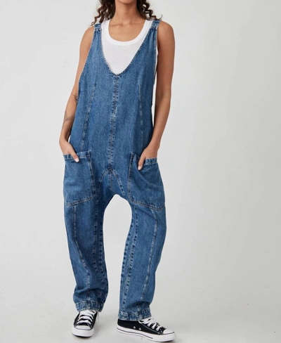 Shop Free People High Roller Jumpsuit In Sapphire Blue