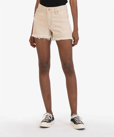 Shop Kut From The Kloth Jane High Rise Long Short In Tan In Multi