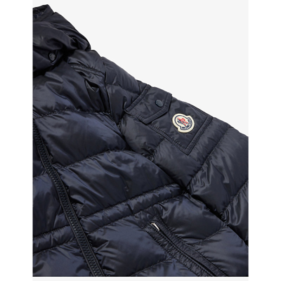 Shop Moncler Navy Meillon Logo-patch Shell-down Jacket 8-14 Years