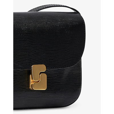 Shop Soeur Bellissima Mini Leather Shoulder Bag In Black