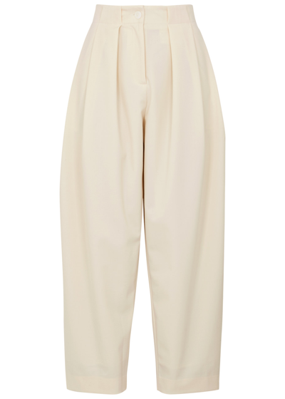 Shop Palmer Harding Palmer//harding Solo Twill Trousers In Ivory