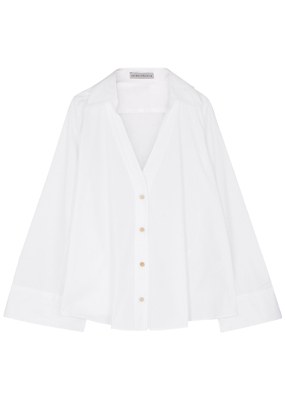 Shop Palmer Harding Palmer//harding Reset Cotton-poplin Shirt In White