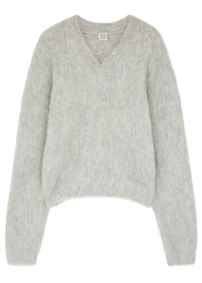 Shop Totême Alpaca-blend Jumper In Grey