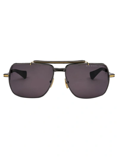 Shop Dita Sunglasses In Black Rhodium - Yellow Gold