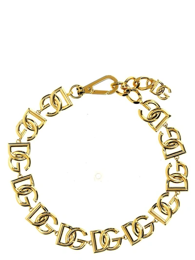 Shop Dolce & Gabbana 'dg' Necklace In Gold