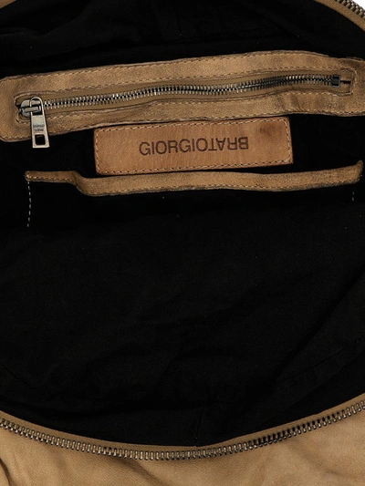 Shop Giorgio Brato Leather Backpack In Green