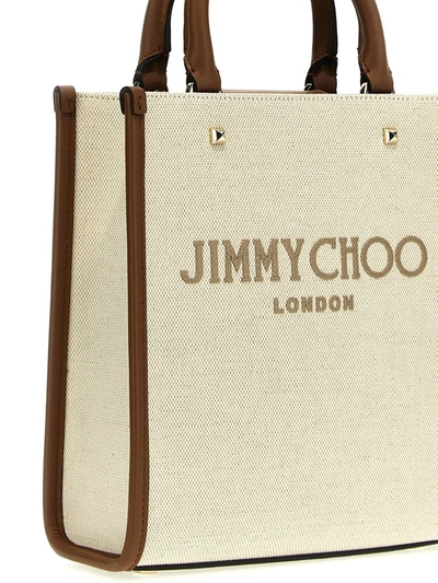 Shop Jimmy Choo 'avenue S' Shopping Bag In Beige
