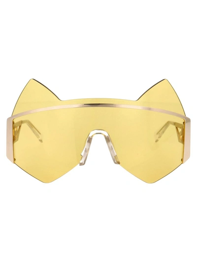 Shop Gcds Sunglasses In 32f Yellow