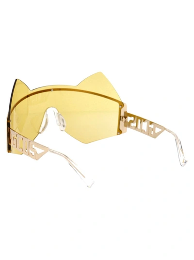 Shop Gcds Sunglasses In 32f Yellow