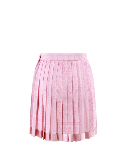 Shop Versace Skirt In Pink
