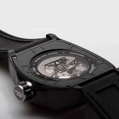 Pre-owned Audaz Predator Ii Automatic Men's Watch 44mm Adz-2080-05 Tonneau Skeleton Yellow