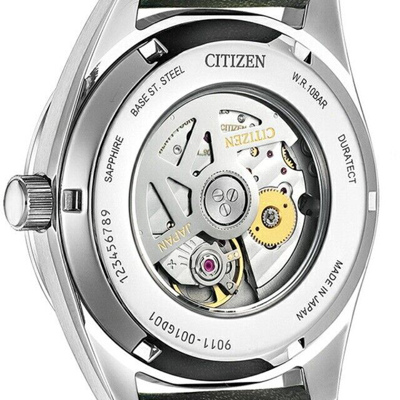 Pre-owned Citizen Collection Nb1060-12l Blue Men's Watch Silver Leaf Lacquer Dial Model N