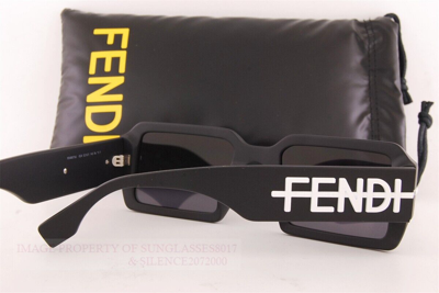 FENDI Pre-owned Brand  Sunglasses Fe 40073u 02a Black-white/dark Gray For Men Women