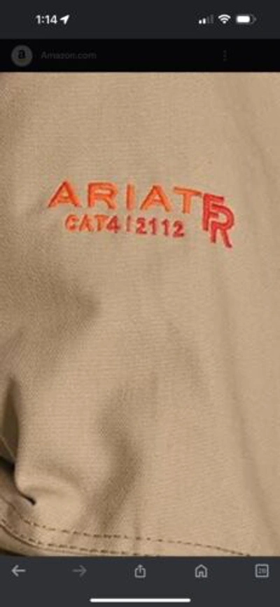 Pre-owned Ariat Men's Fr Lined Workhorse Work Jacket Khaki Xx-large In Beige/khaki