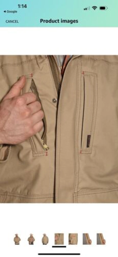 Pre-owned Ariat Men's Fr Lined Workhorse Work Jacket Khaki Xx-large In Beige/khaki